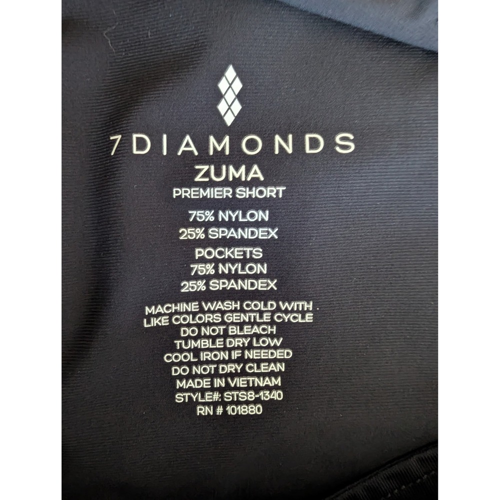 7 Diamonds Zuma Premier Shorts Mens Small Navy Blue Stretch Golf STS8-1340 - Picture 4 of 4